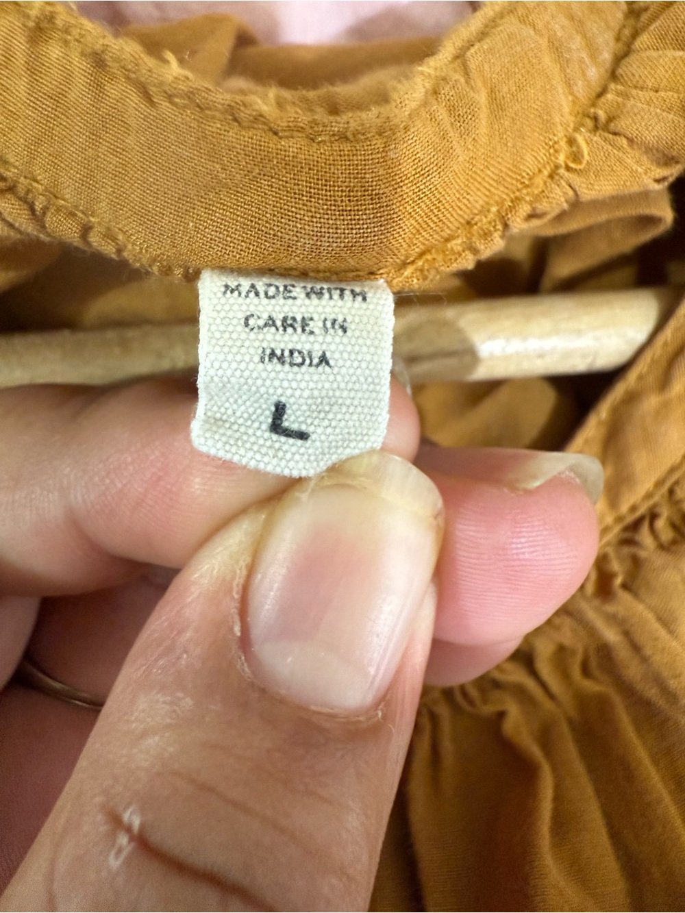 Doen Warm Rust Button-Front Peasant Blouse - Picture 4 of 8